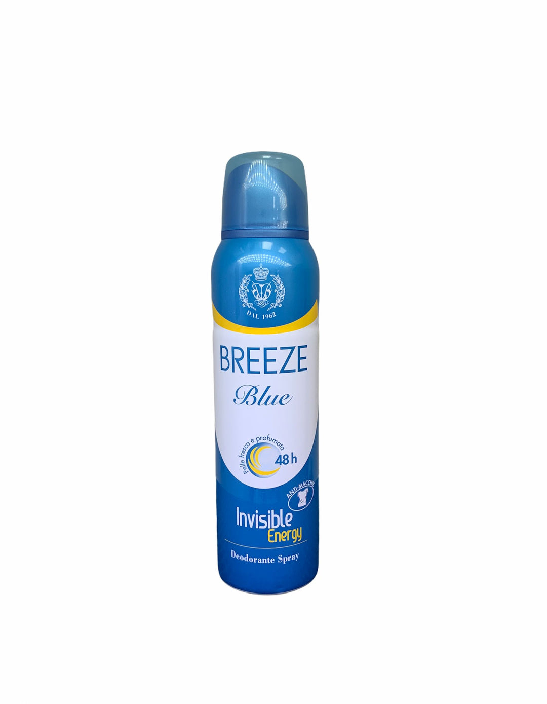 Breeze Deodorante Spray Blue Energy Invisible 150 ml – Freschezza Dinamica e Protezione Anti Macchia 48h