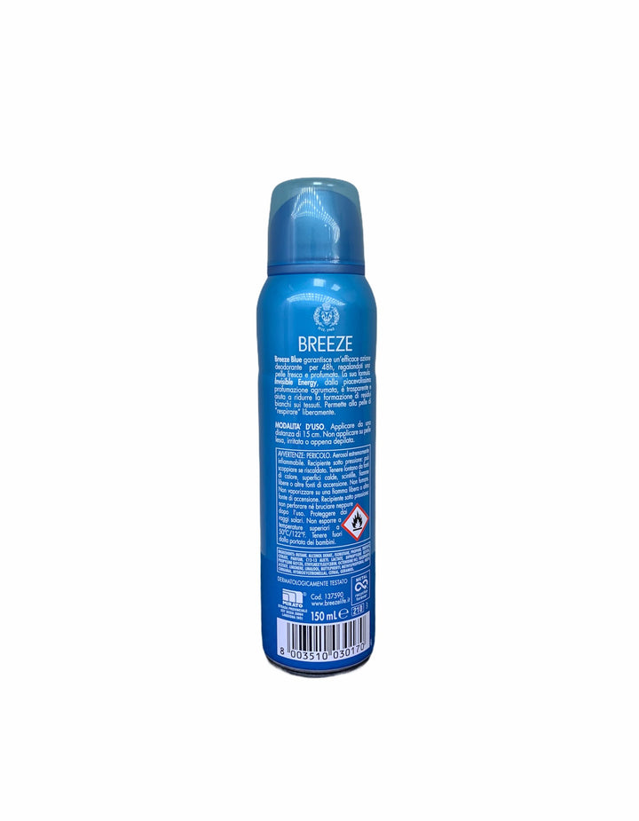 Breeze Deodorante Spray Blue Energy Invisible 150 ml – Freschezza Dinamica e Protezione Anti Macchia 48h