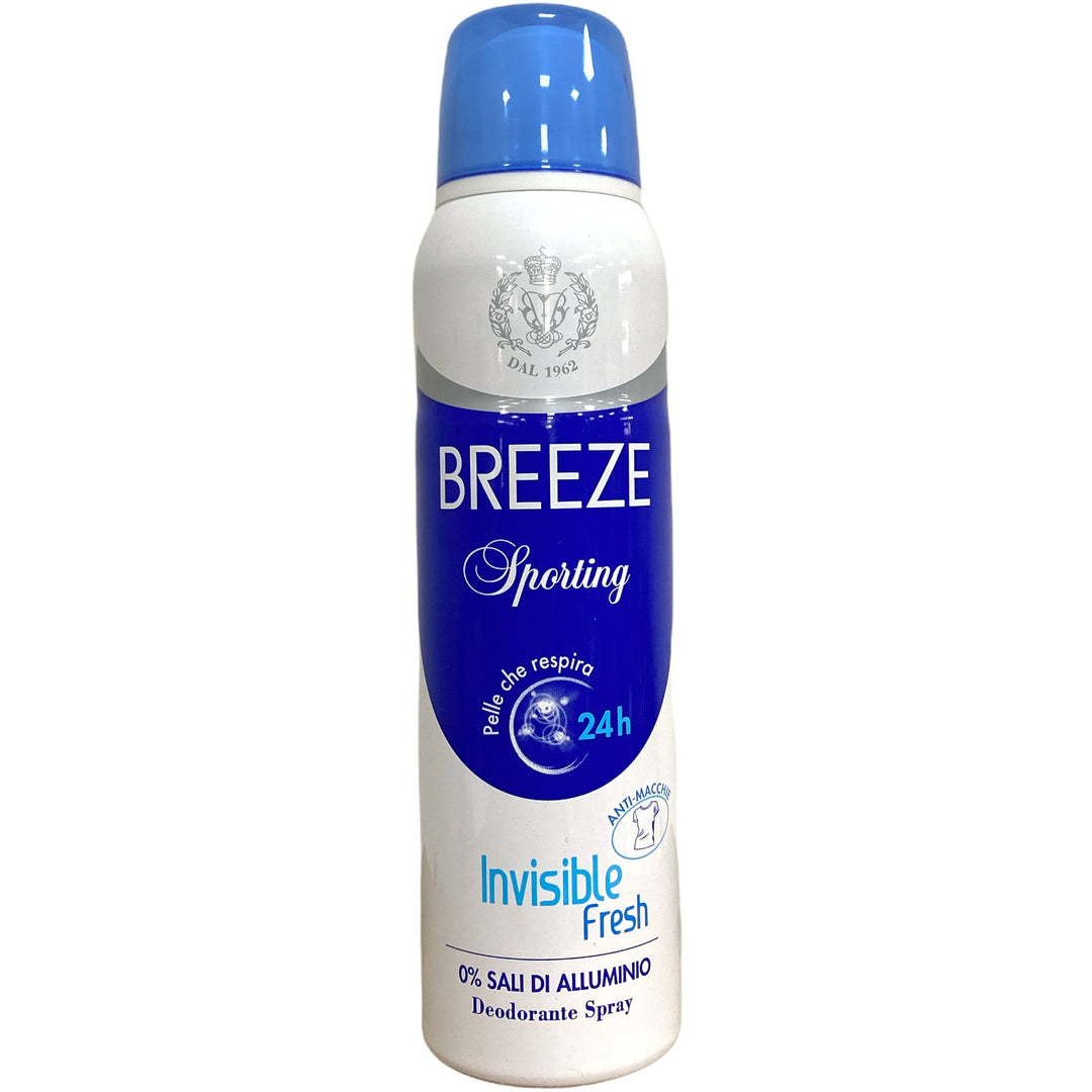 Breeze Deodorante Spray Sporting 150 ml – Freschezza Intensa e Protezione 48h per una Vita Attiva