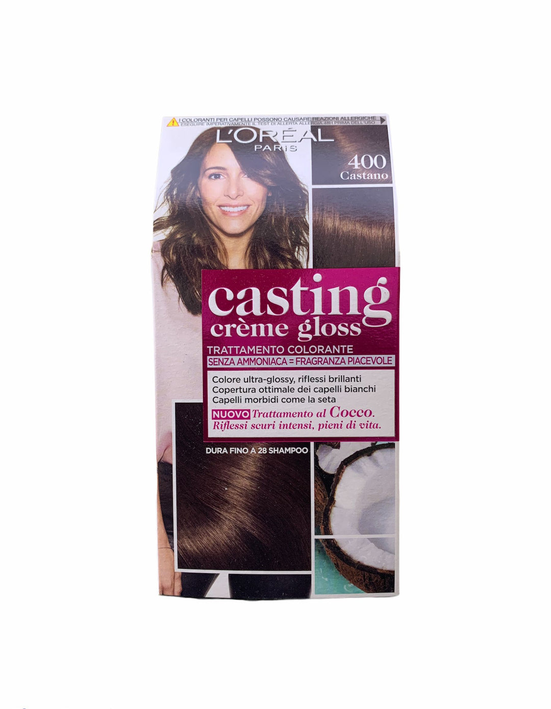 Casting Crème Gloss 400 Castano – Trattamento Colorante Senza Ammoniaca al Cocco per Capelli Luminosi e Morbidi