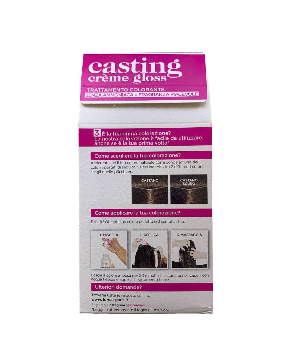 Casting Crème Gloss 400 Castano – Trattamento Colorante Senza Ammoniaca al Cocco per Capelli Luminosi e Morbidi