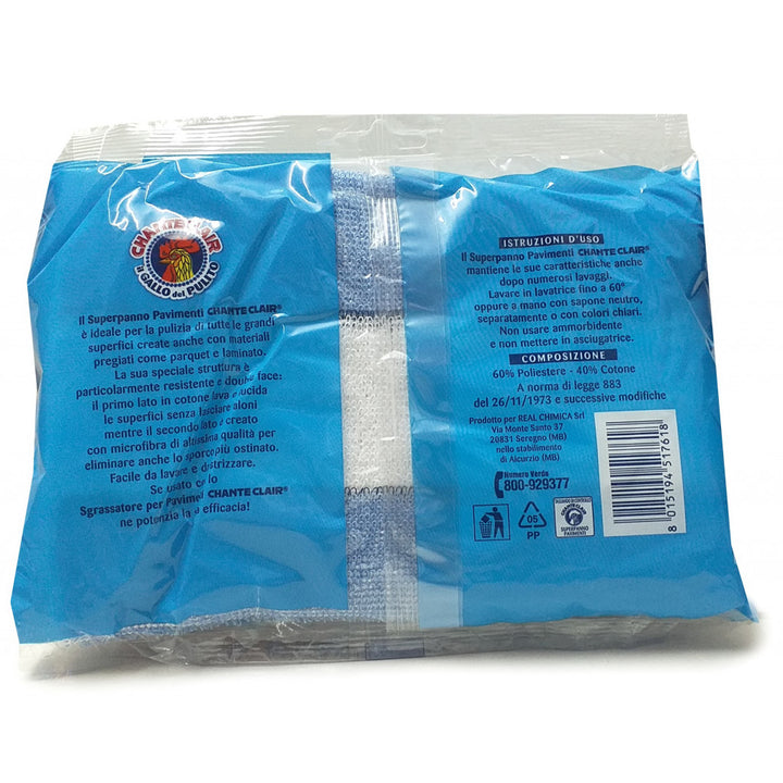 Chante Clair Panno Pavimenti in Cotone e Microfibra – Pulizia Profonda e Massima Assorbenza
