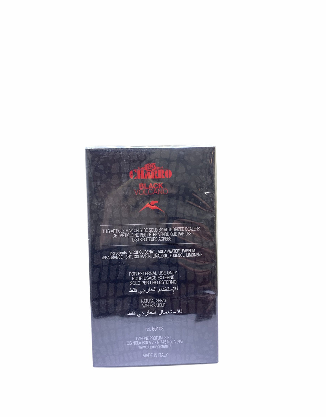 Charro Profumo Man Black Volcano 30 ml – Eau de Parfum Maschile Intenso e Magnetico con Note Speziate e Legnose