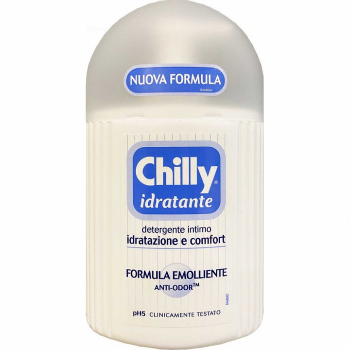 Chilly Intimo Idratante con Dosatore 200 ml – Formula Emolliente per un'Elevata Idratazione e Comfort Quotidiano