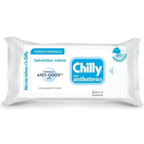Chilly Salviettine Intime con Antibatterico x12 – Igiene e Freschezza Fuori Casa con Formula Protettiva