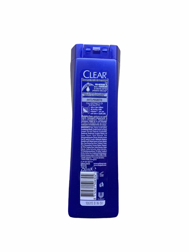 Clear shampoo men anti prurito con estratti di eucalipto 250 ml