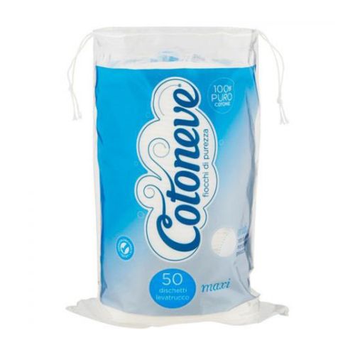 Cotoneve Dischetti Maxi x50 – 100% Cotone Puro per Struccare e Detergere con Delicatezza