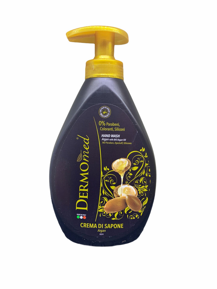 Dermomed Sapone Liquido con Dosatore Argan 300 ml – Detergente Idratante e Nutriente per le Mani