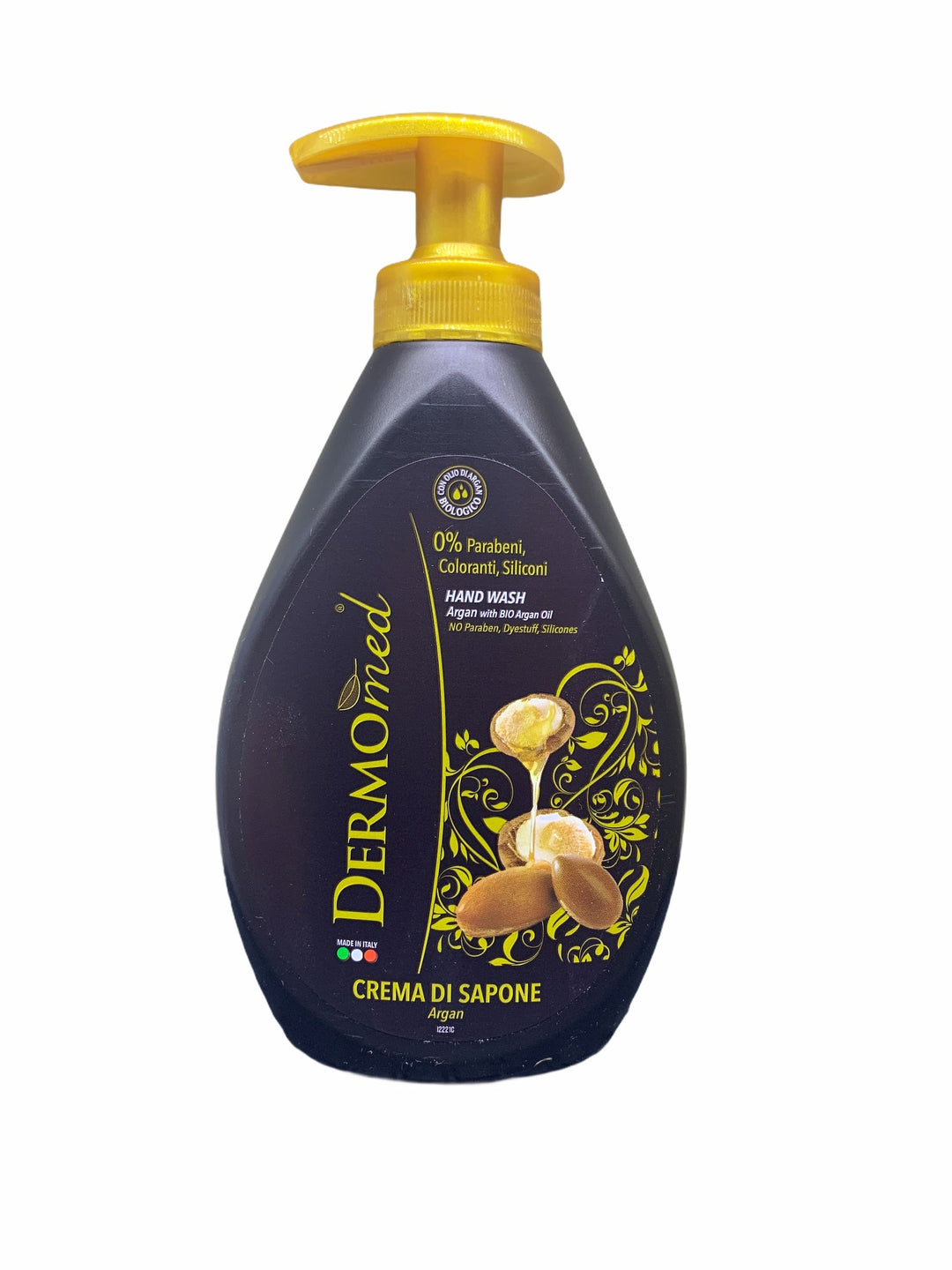 Dermomed Sapone Liquido con Dosatore Argan 300 ml – Detergente Idratante e Nutriente per le Mani