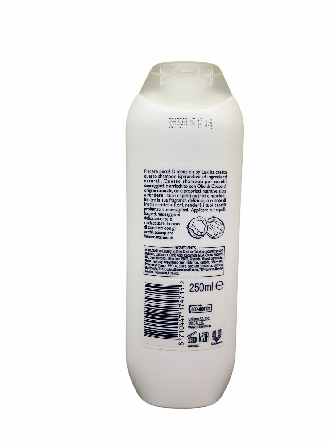 Dimension shampoo capelli danneggiati olio di cocco 250 ml