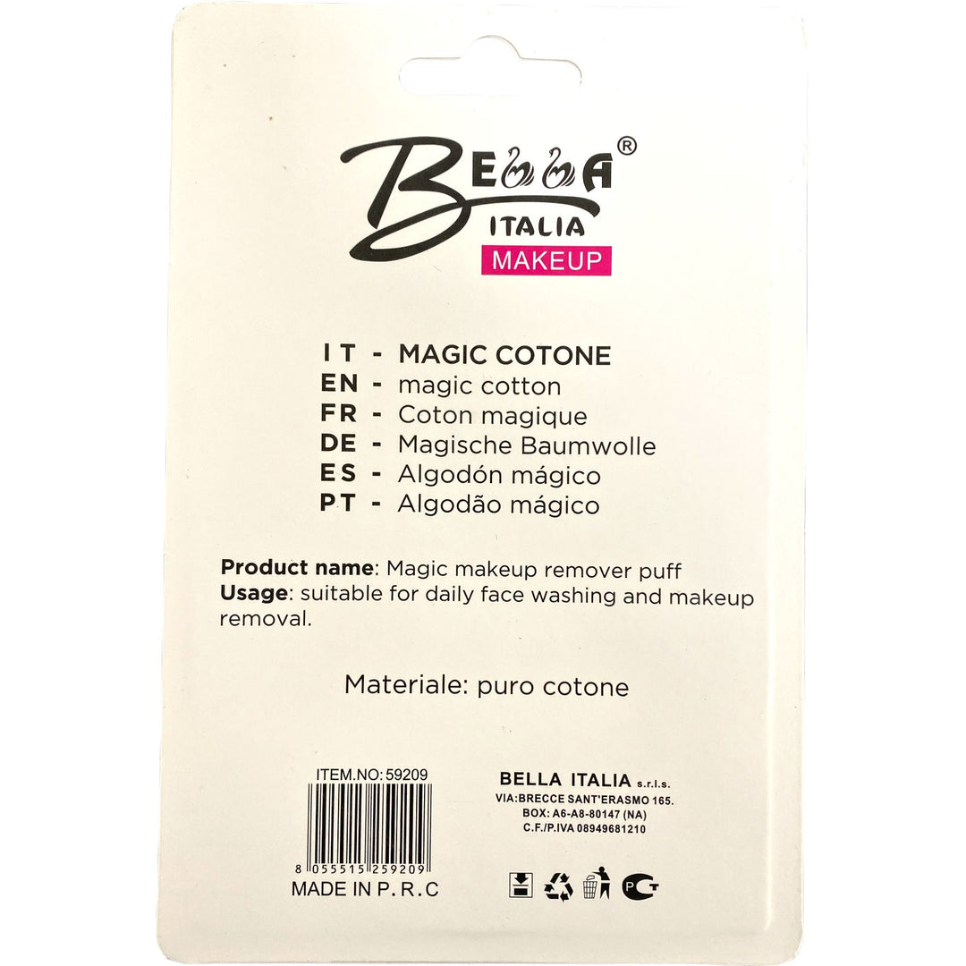 Dischetti cotone riutilizzabili make up remover 9x1.5 cm 1 pz colore casuale