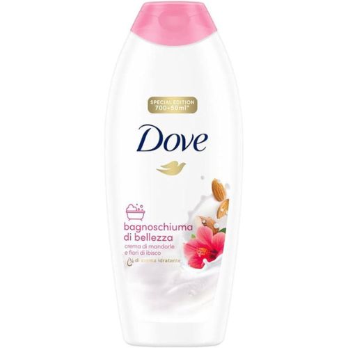 Dove bagnoschiuma di bellezza crema di mandorle e fiori ibisco 700 ml