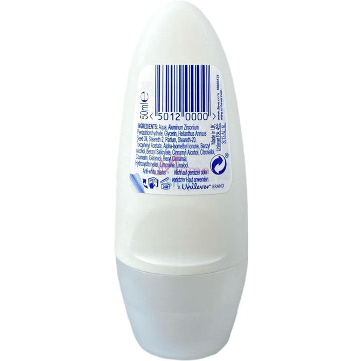 Dove Deodorante Roll On Invisible Dry 50 ml – Protezione Anti Macchie e Freschezza a Lungo