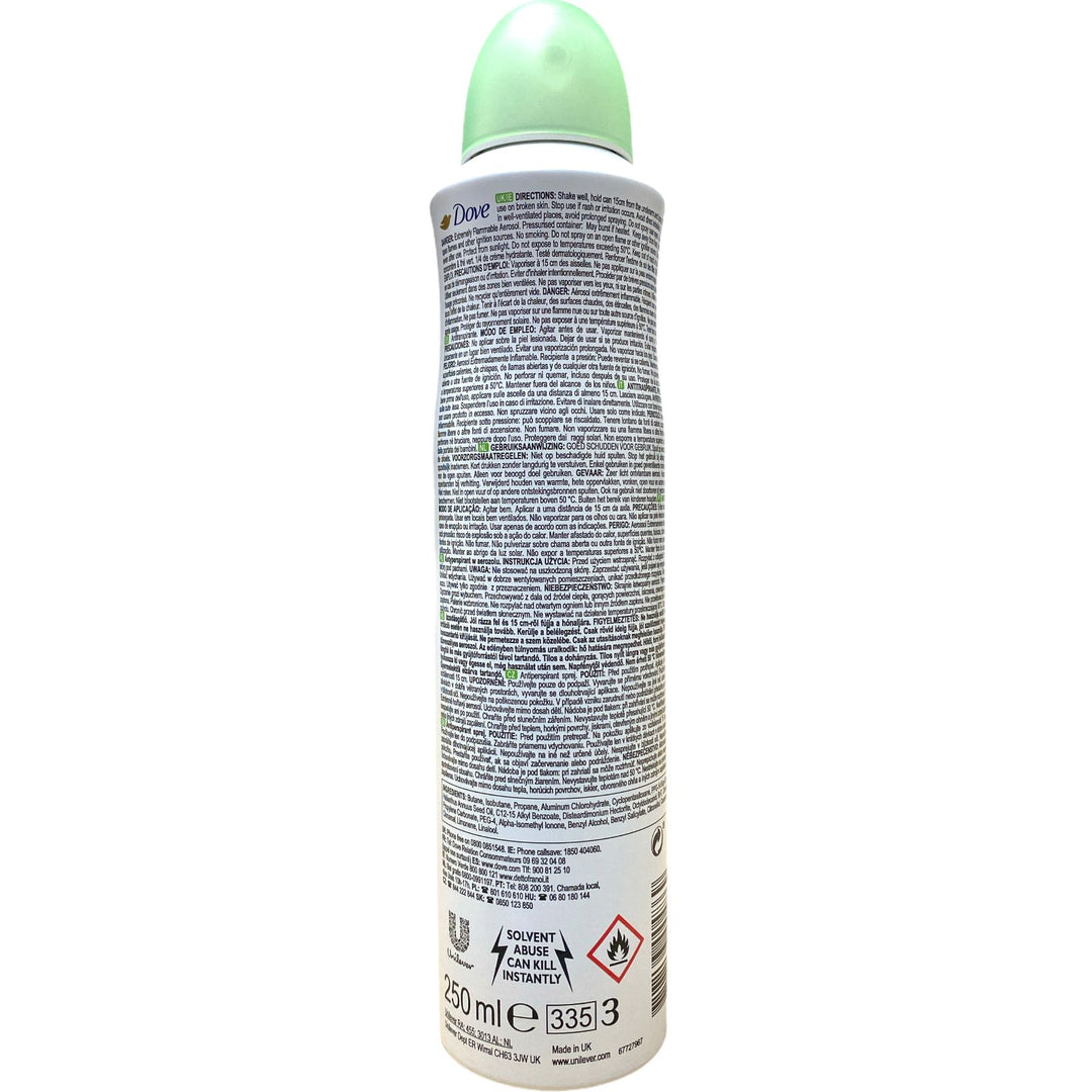 Dove deodorante spray 250 ml go fresh cucumber e greean tea scent