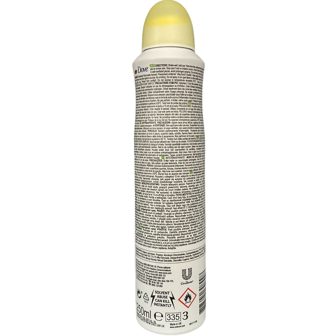 Dove deodorante spray 250 ml go fresh grapefruit e lemongrass scent
