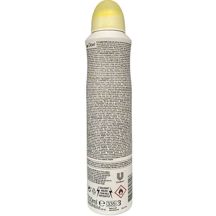 Dove deodorante spray 250 ml go fresh grapefruit e lemongrass scent