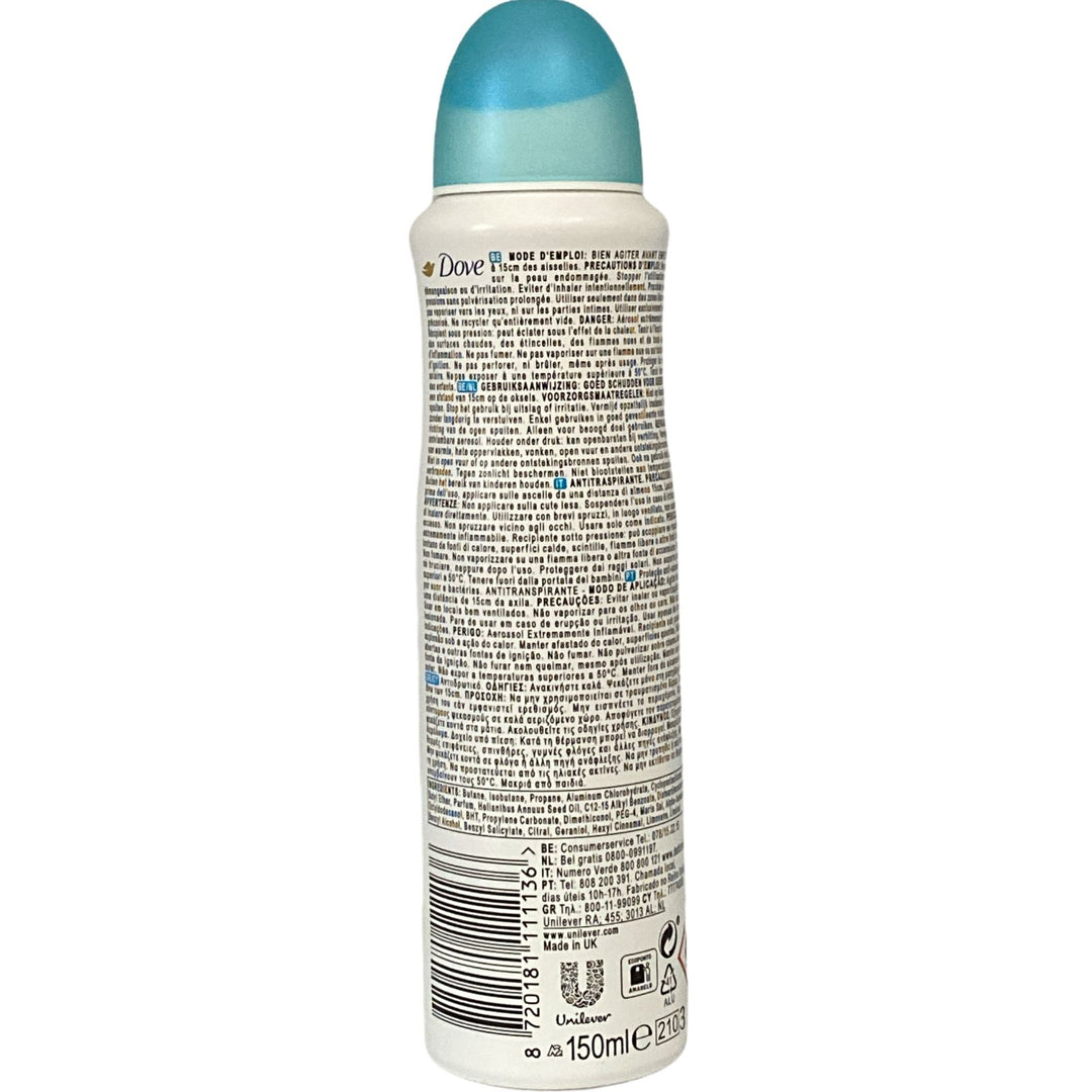 Dove deodorante spray care e protect antibatterico 150 ml