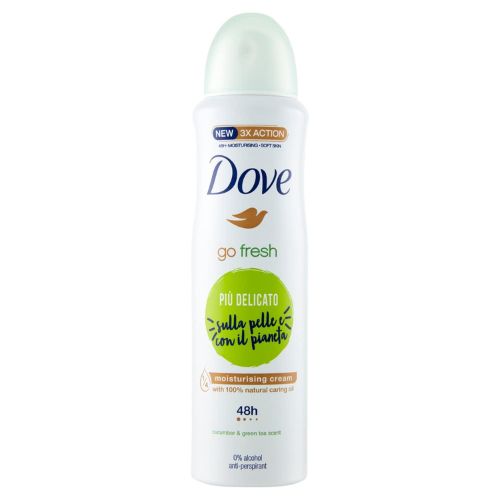 Dove Deodorante Spray Go Fresh Cetriolo & Tè Verde 150 ml – Freschezza Leggera e Protezione 48 Ore