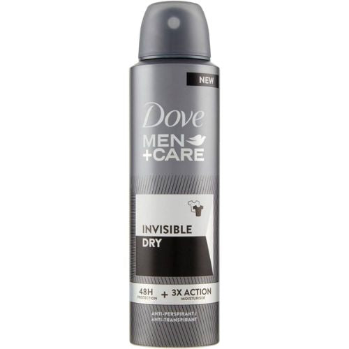 Dove Men+Care Deodorante Spray Invisible Dry 150 ml – Protezione Anti Macchie e Freschezza 48 Ore
