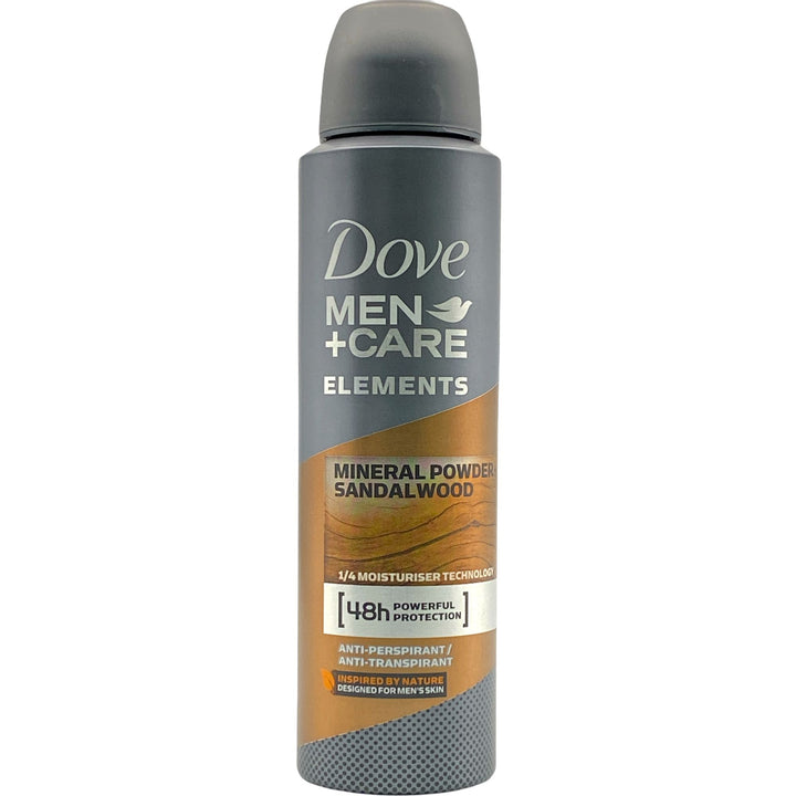Dove deodorante spray men mineral powder+sandalwood 150 ml
