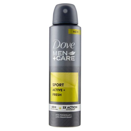 Dove Men+Care Deodorante Spray Sport Active+Fresh 150 ml – Freschezza Intensa e Protezione 48 Ore per Chi Fa Sport