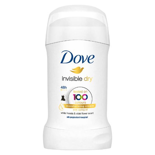 Dove Deodorante Stick Invisible Dry 40 ml – Protezione Anti Macchie e Freschezza 48 Ore