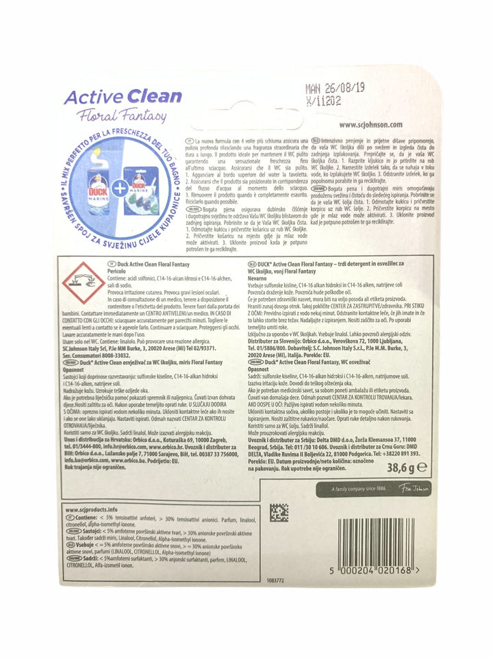 Duck Tavoletta WC Active Clean Fruitopia – Igiene e Freschezza Fruttata a Ogni Risciacquo