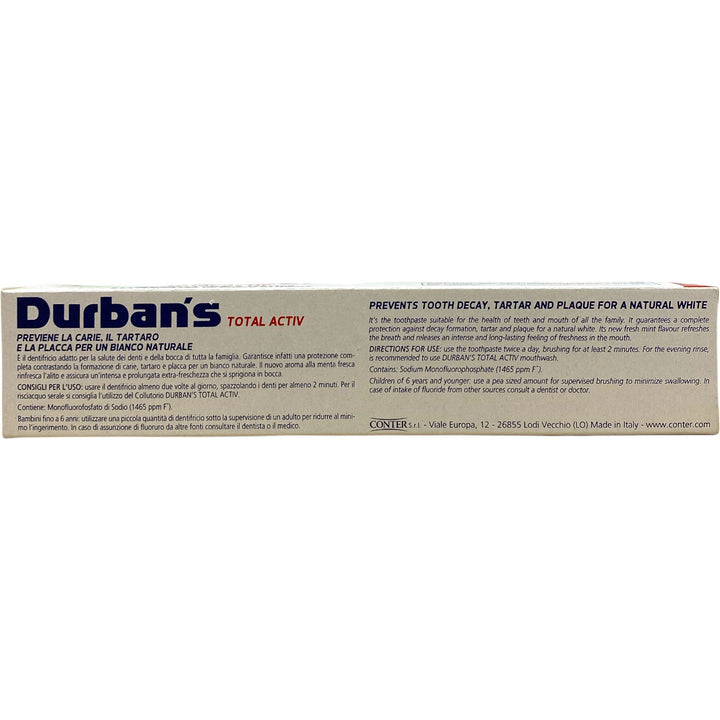 Durban's dentifricio total activ menta fresca 75 ml