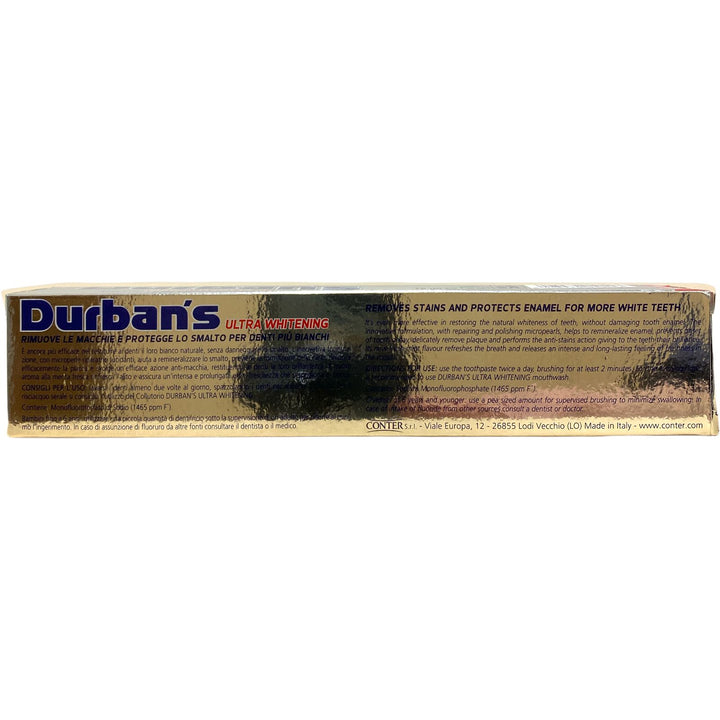 Durban's dentifricio ultra whitening con microperle riparatrici lucidanti menta fresca 75 ml