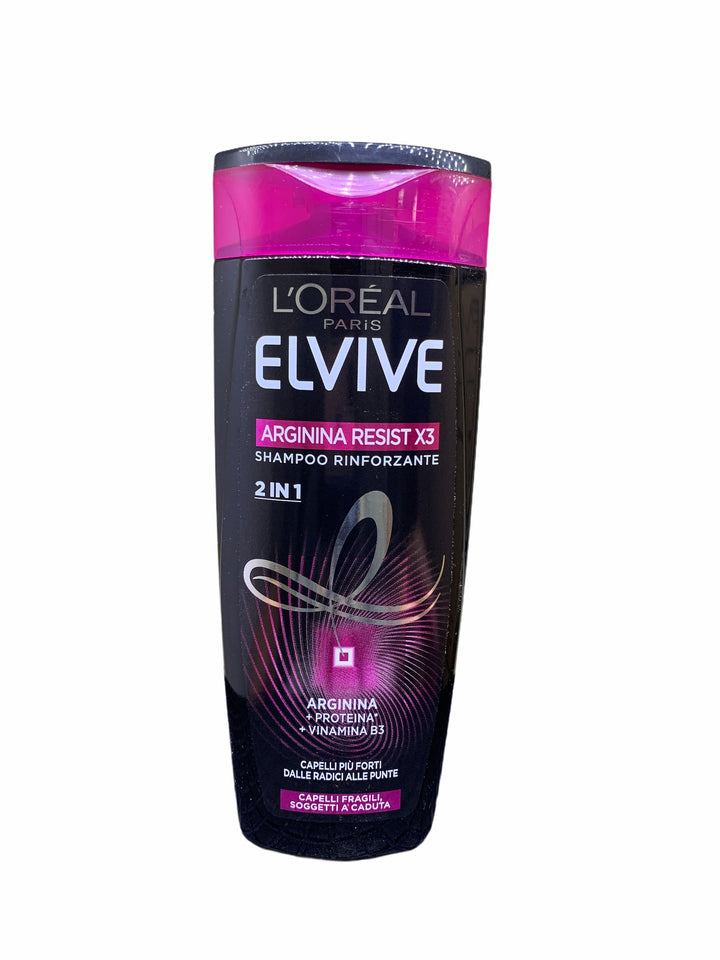 Elvive shampoo 2in1 arginina resist X3 rinforzante per capelli fragili 250 ml