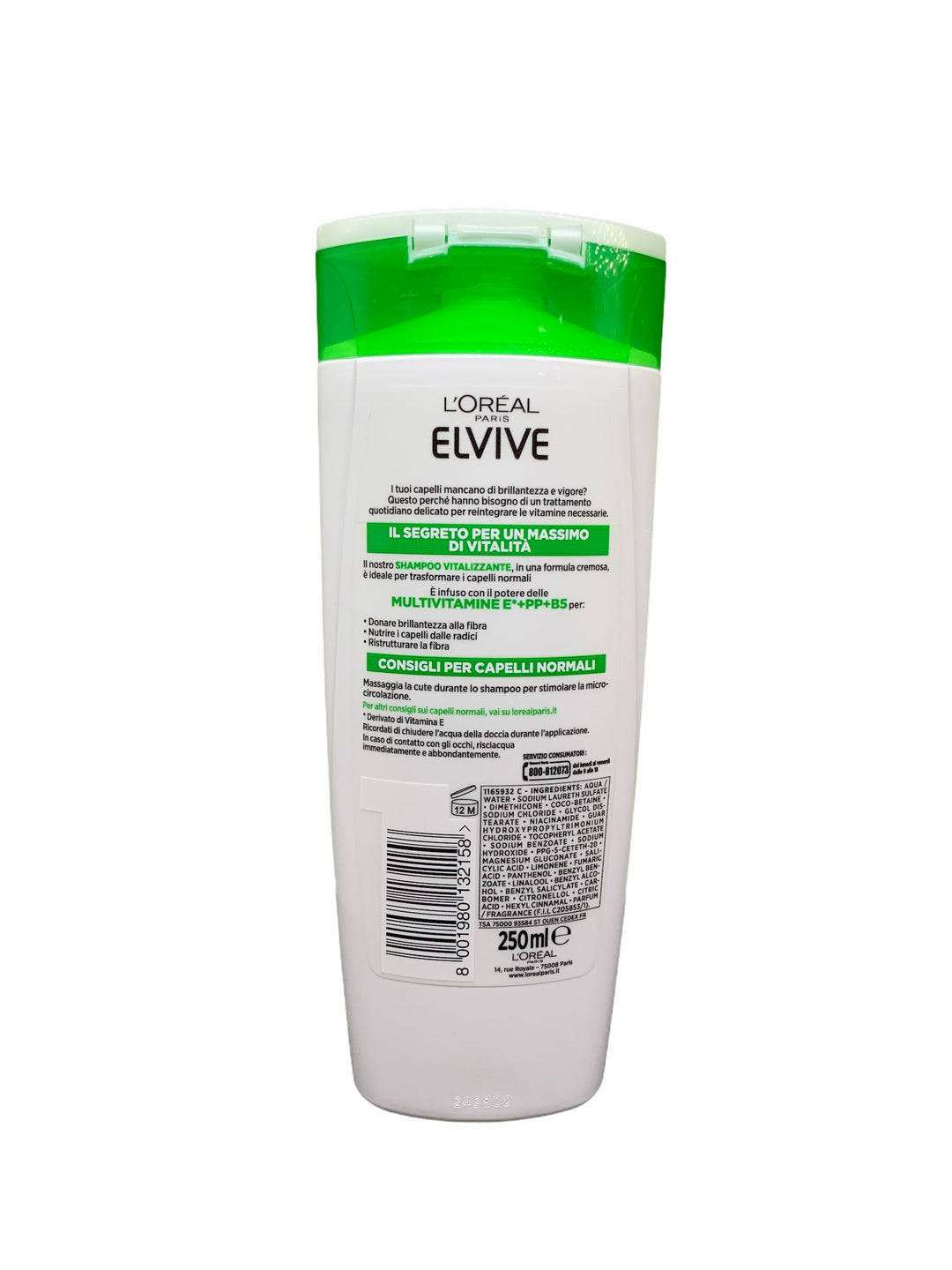 Elvive Shampoo 2in1 Multivitaminico 250 ml – Vitalità e Morbidezza per Tutti i Tipi di Capelli