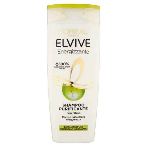 Elvive shampoo energizzante purificante citrus per capelli da normale a grassi 250 ml
