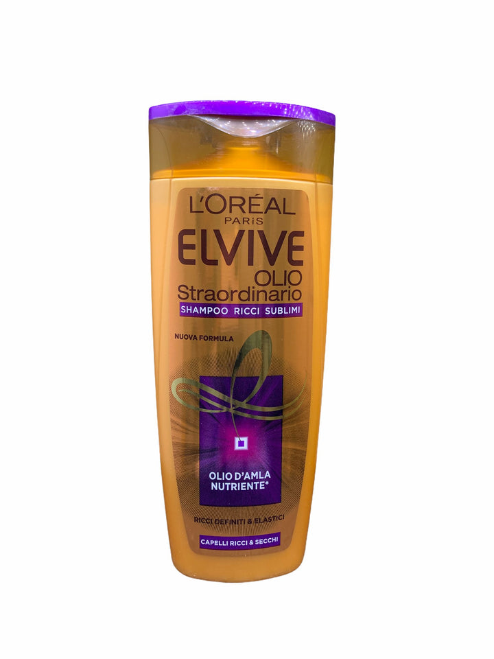 Elvive Shampoo Olio Straordinario Ricci Sublimi 250 ml – Nutriente e Definente per Capelli Ricci e Secchi