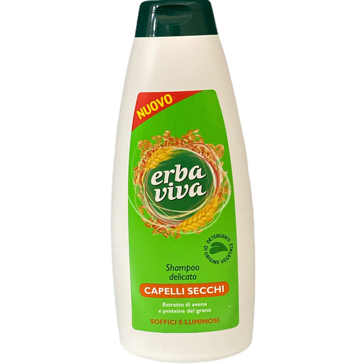 Erbaviva shampoo delicato capelli secchi con estratto di avena e proteine del grano 500 ml