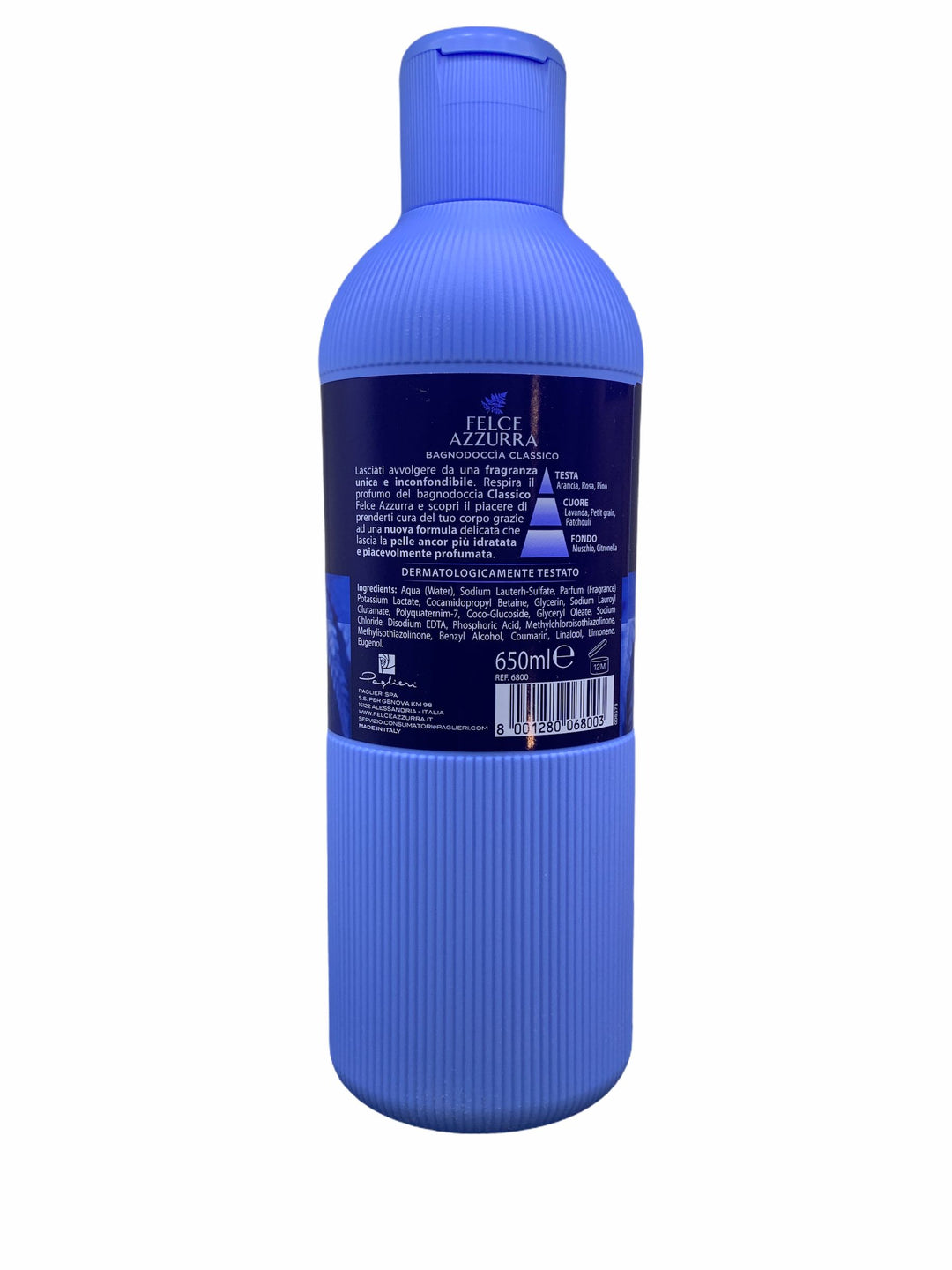 Felce Azzurra Bagno Doccia Classico 650 ml – Con l'Inconfondibile Profumo di Felce Azzurra