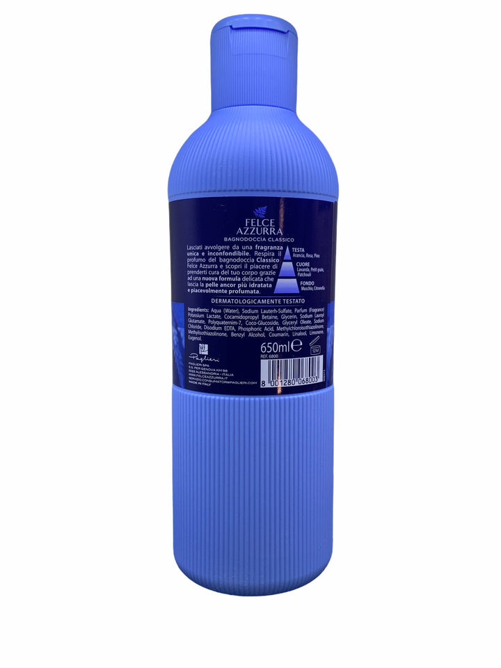 Felce Azzurra Bagno Doccia Classico 650 ml – Con l'Inconfondibile Profumo di Felce Azzurra