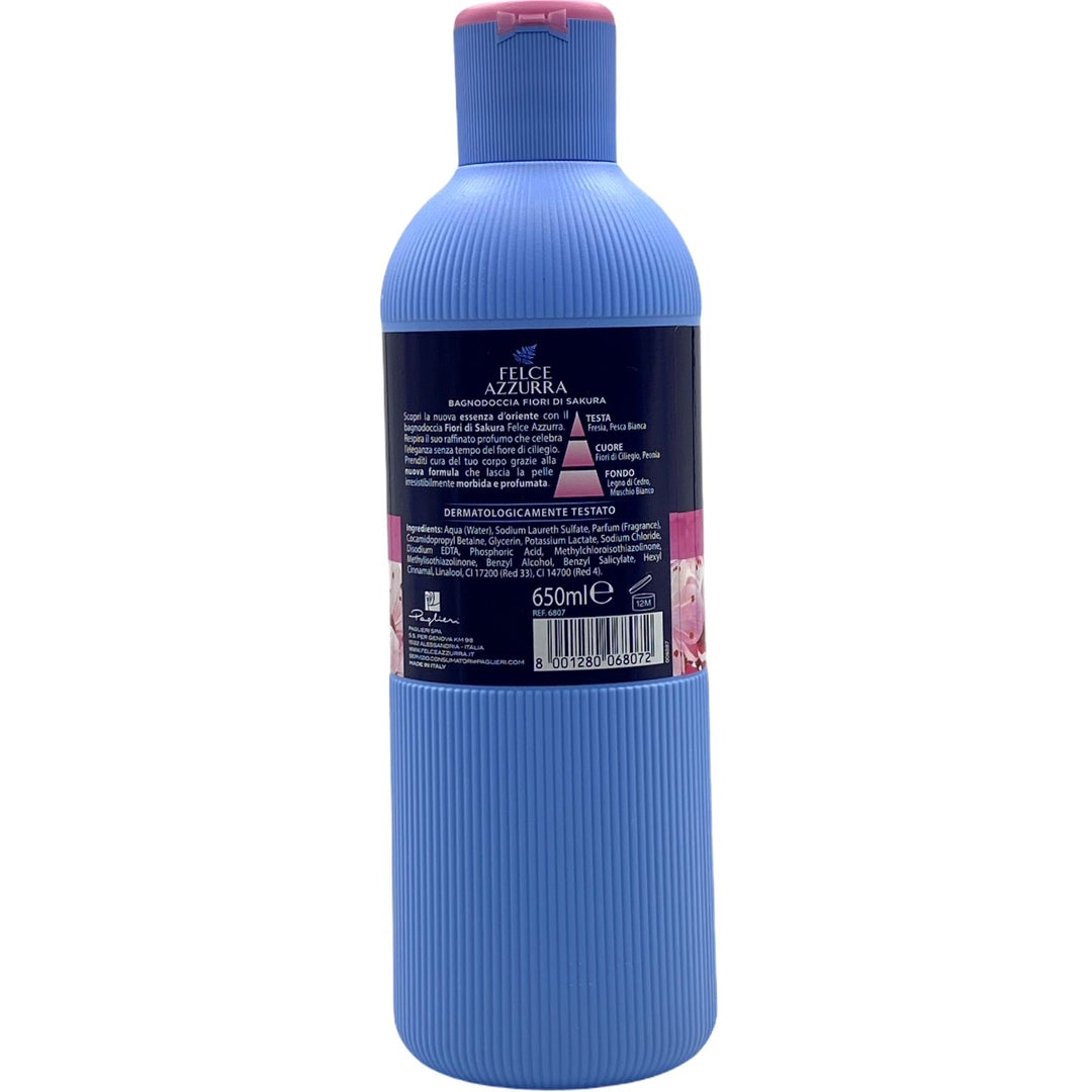 Felce Azzurra Bagno Doccia Fiori di Sakura 650 ml – Delicatezza Floreale per una Pelle Profumata e Setosa
