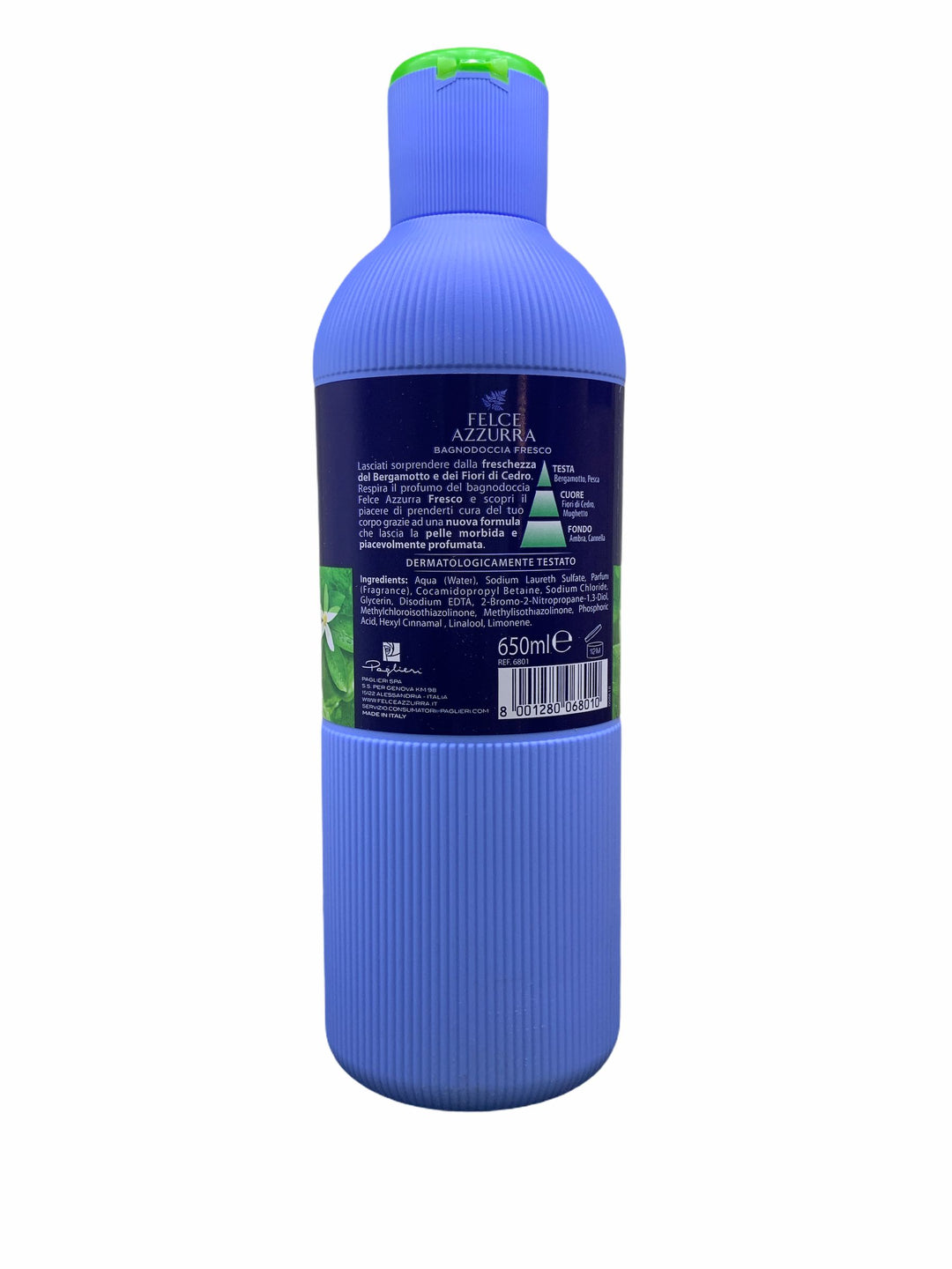 Felce azzurra bagno doccia fresco bergamotto e fiori di cedro 650 ml