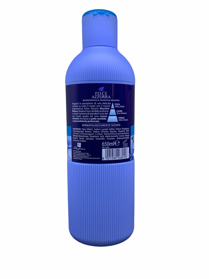 Felce Azzurra Bagno Doccia Muschio Bianco 650 ml – Essenza di Delicatezza per una Pelle Morbida e Profumata