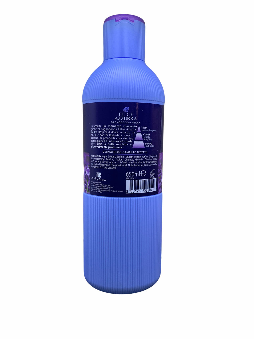 Felce Azzurra Bagno Doccia Relax Miele e Fiori di Lavanda 650 ml – Azione Rilassante e Delicata sulla Pelle