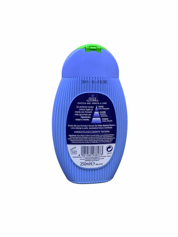 Felce Azzurra Doccia Gel Rinfrescante Menta e Lime 250 ml – Freschezza Tonificante per una Pelle Vitalizzata