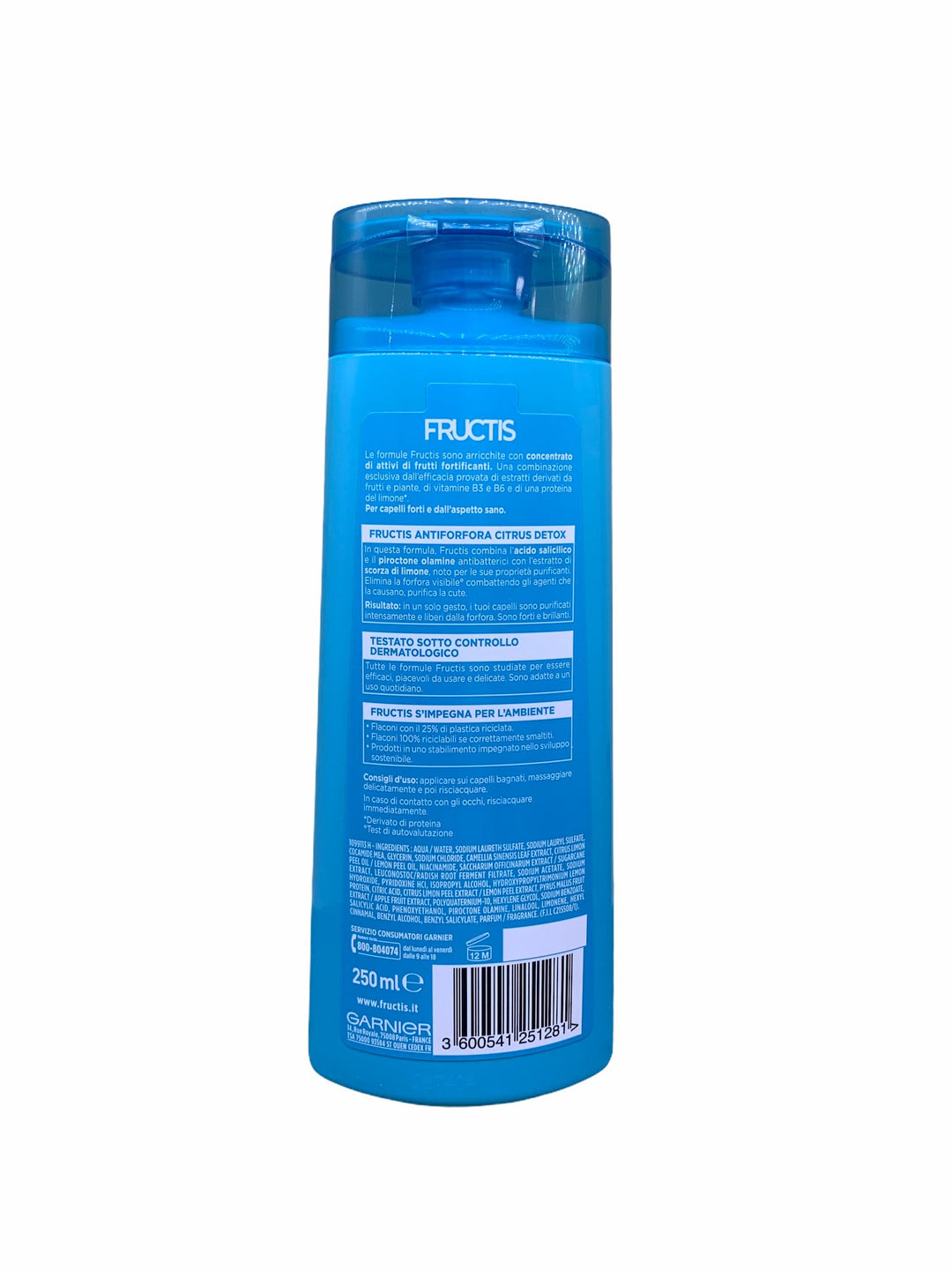 Fructis shampoo citrus detox antiforfora capelli grassi 250 ml