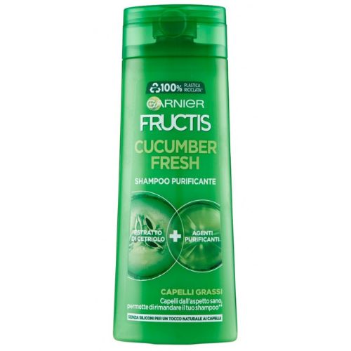 Fructis Shampoo Cucumber Fresh 250 ml – Freschezza e Purezza Quotidiana per Capelli Grassi