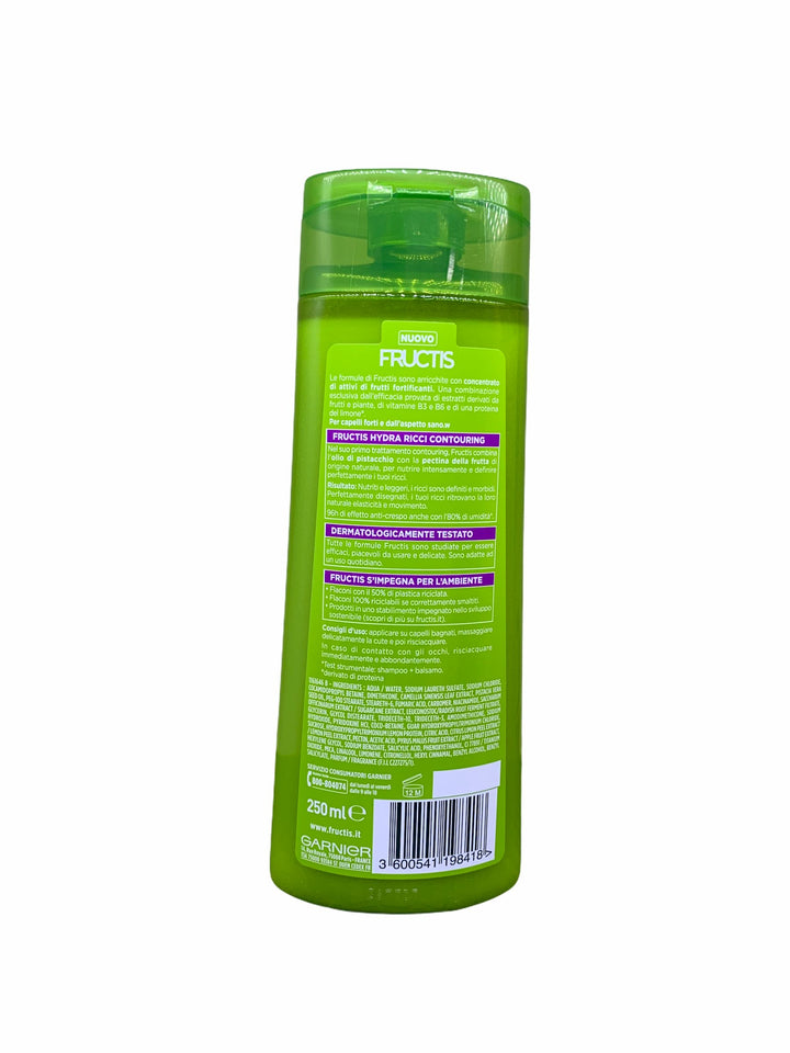 Fructis Shampoo Hydra Ricci Fortificante con Olio di Pistacchio 250 ml – Nutrimento e Definizione per Ricci Morbidi e Vitali