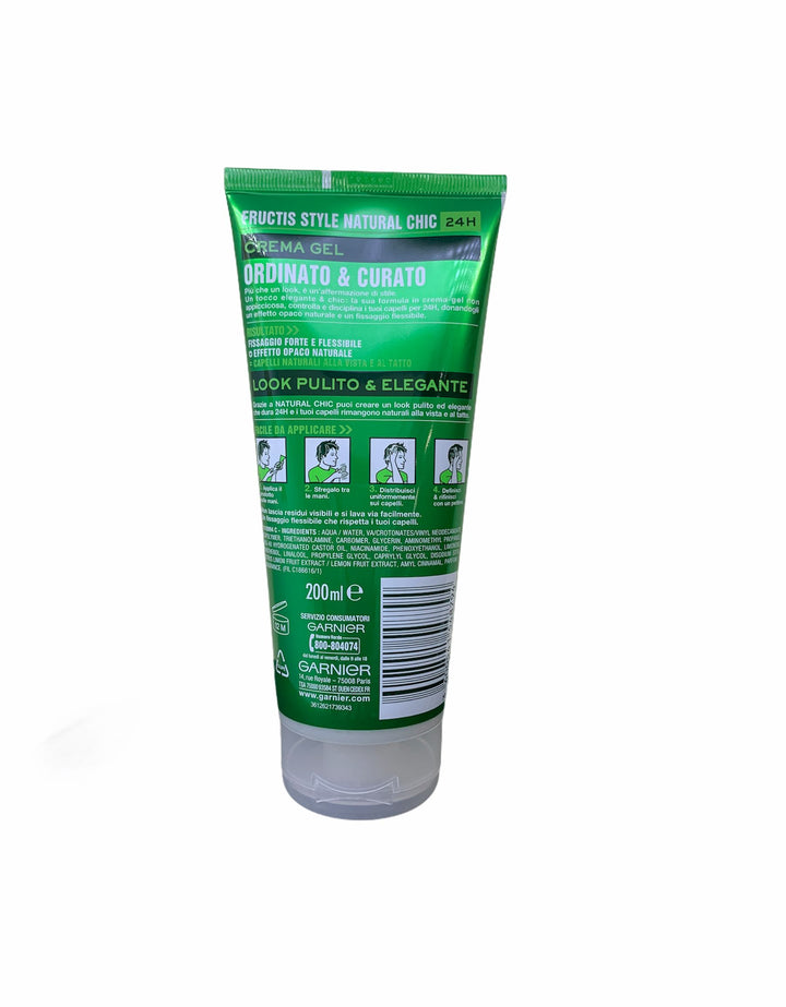 Fructis style crema gel natural chic fissaggio forte 200 ml