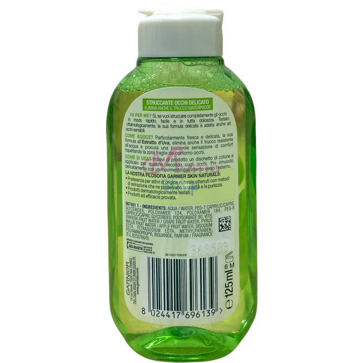 Garnier Struccante Occhi Delicato Fresh 125 ml – Per Pelli Normali o Miste, Rinfrescante e Lenitivo