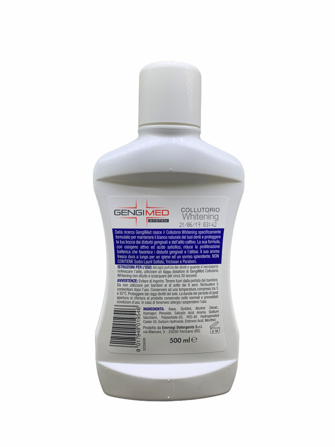 Gengimed collutorio whitening con ossigeno attivo 500 ml