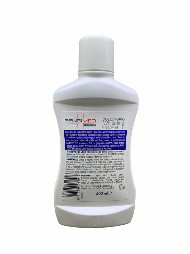 Gengimed collutorio whitening con ossigeno attivo 500 ml