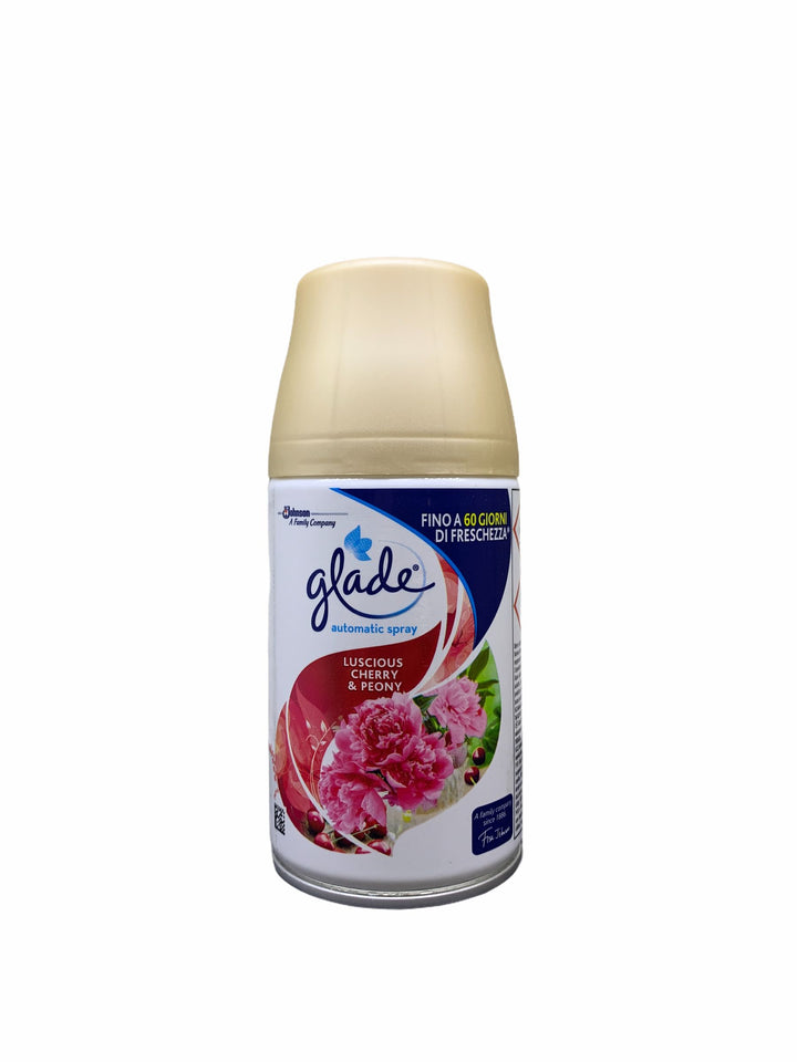Glade Ricarica Spray Automatico 250 ml – Profumatore Ambiente alla Ciliegia & Peonia, Fragranza Dolce e Floreale per la Casa