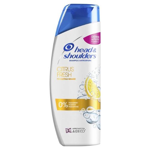 Head & Shoulders Shampoo Citrus Fresh 250 ml – Antiforfora Purificante per Cute Grassa con Fresca Fragranza Agrumata